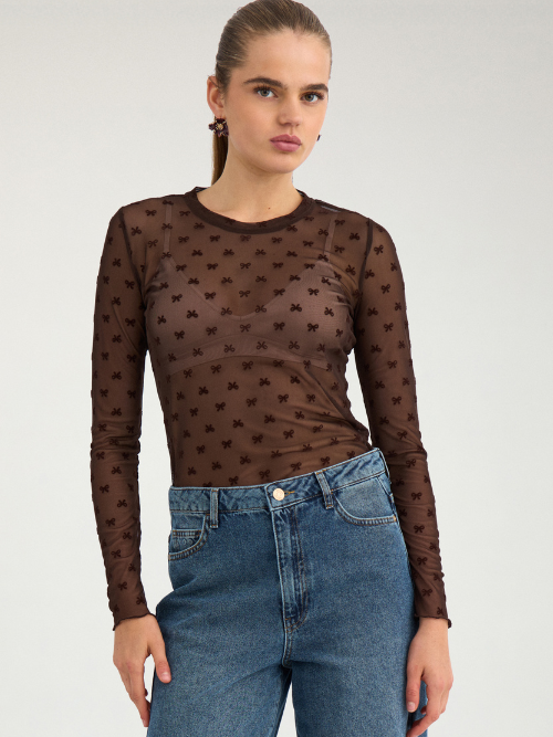 Bowana Chocolate Plum LS Top