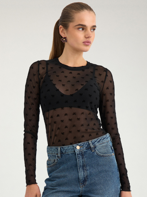 Bowana Caviar Long Sleeve Top
