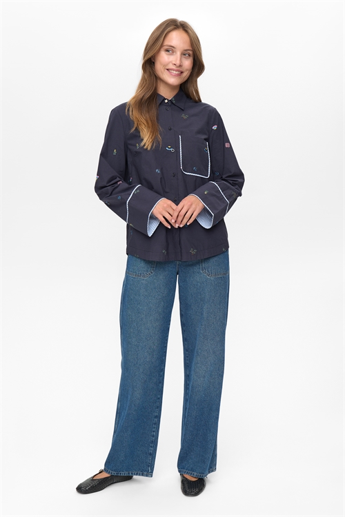 Chiro Boxy Shirt Dark Sapphire