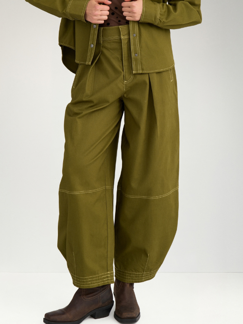 Katti Barrel Pants Fir Green