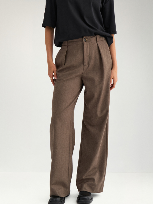 Lippa Straight Pants Chocolate Plum
