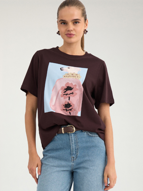 Manta T-Shirt Chocolate Plum