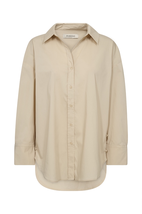 Nyla Poplin Oyster White Shirt (Offwhite)