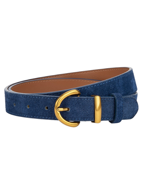 Romal Suede Belt Blue