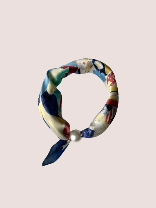 Chloe Tørklæde Multi 2 m. Magnet Perle 