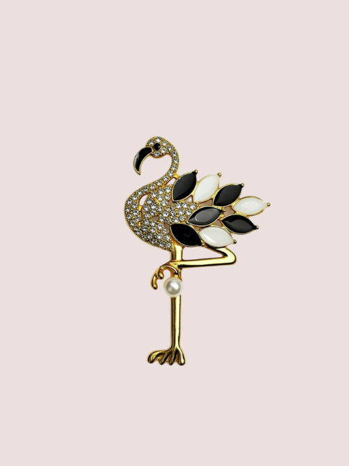 Flamingo Black/ White Pin 