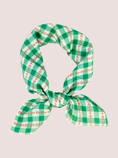 Ulrika Green Cotton Scarf
