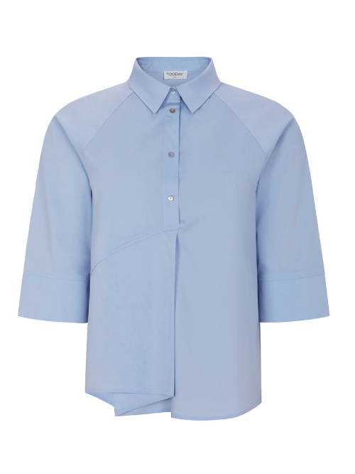 Amara Long Sleeve Top Chambray Blue