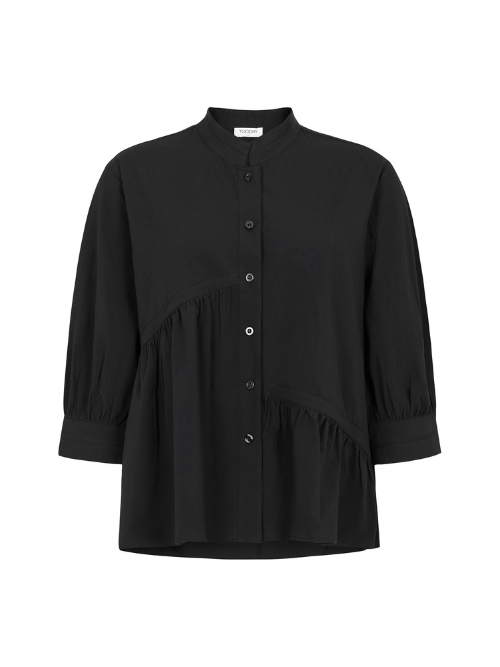 Anabel Black 3/4 Asymmetric Shirt