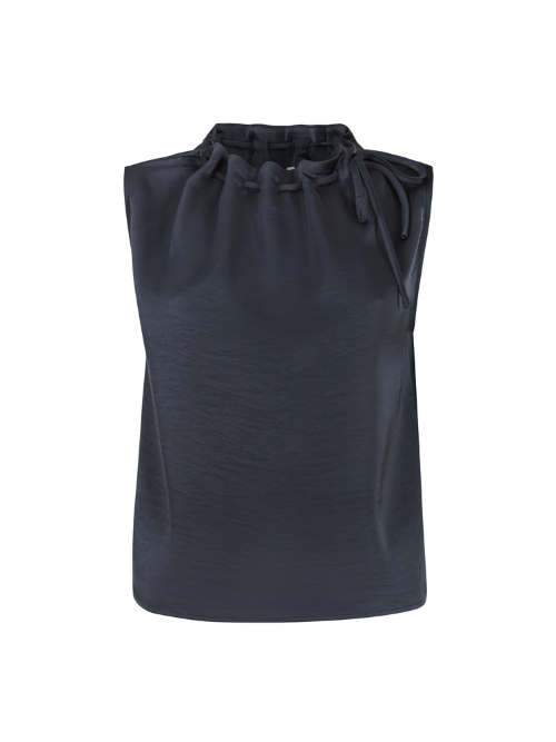 Aya Dark Grey Sleeve Less Top