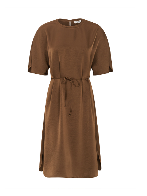 Aya Short Sleeve Blk Dress Bitter Chocolate