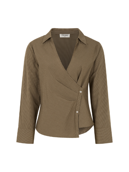 Diana Long Sleeve Stone Brown Shirt