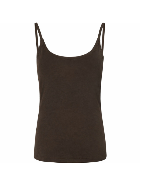 Penelope Bitter Chocolate Singlet Top