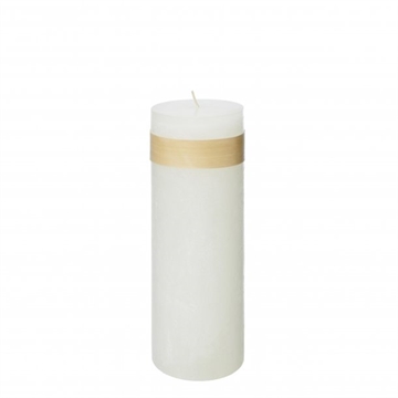 Timber Block Snow White Candle