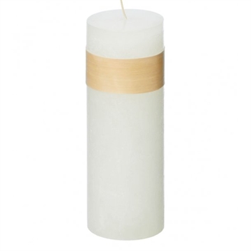 Timber Block Snow White Candles 8 x 30cm