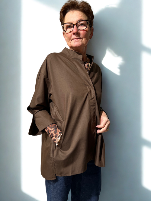 Luna Shirt Heart Chocolate Brown