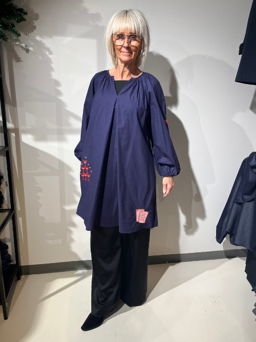 The Champagne Tunic Dress Marine Blue