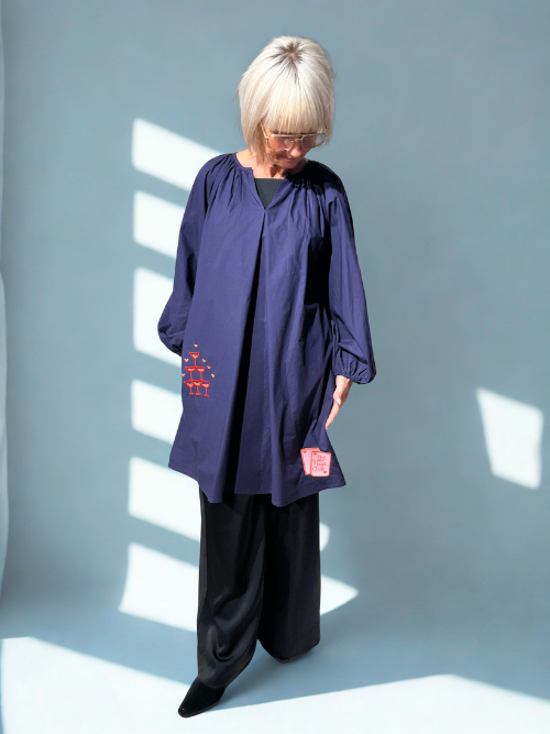 The Champagne Tunic Dress Marine Blue