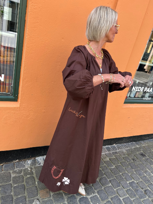 The Good Luck Dress Chocolate Brown